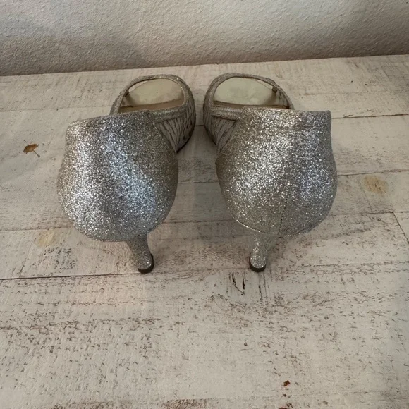 Nina Sparkly Silver Mesh Heels – Size 9M - Picture 5 of 7